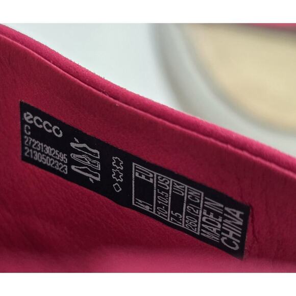 ECCO Flowt Women's Nubuck Flat Sandals Magenta Size EU 41/US 10-10.5 - Picture 10 of 10